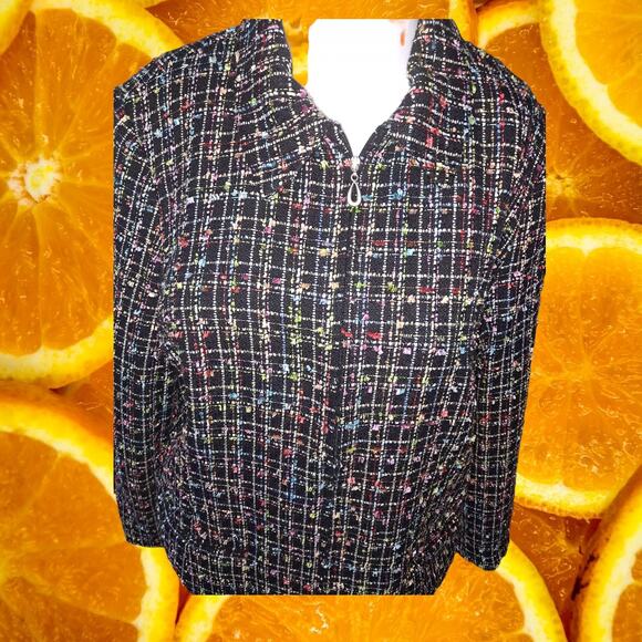 Sag Harbor Petites Colorful Full Zip‎ Lightweight Jacket Size 12P - Picture 1 of 6